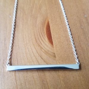 Argento Vivo straight bar pendant necklace